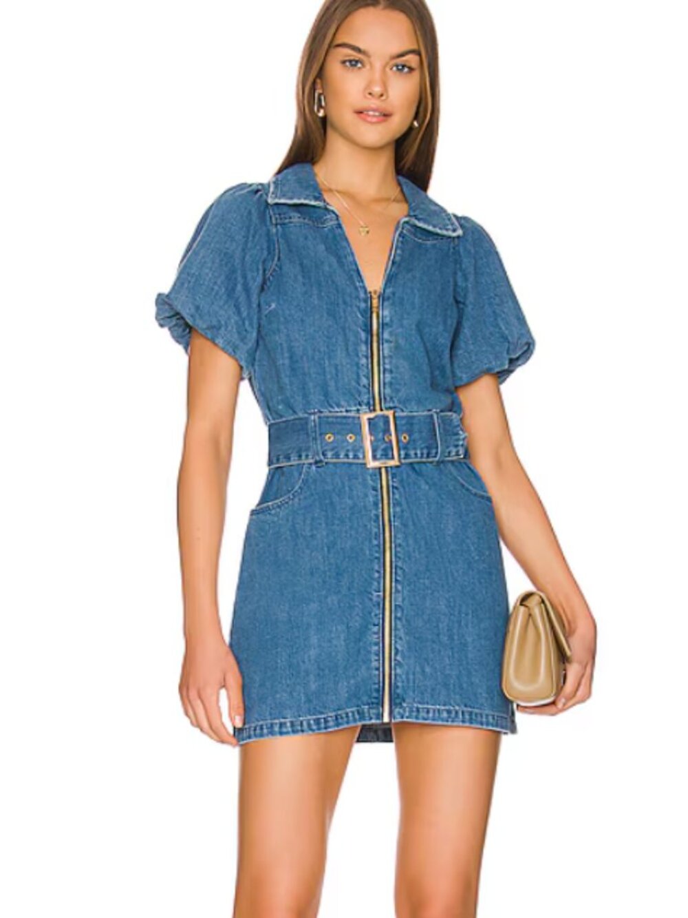 Show My Your Mumu Denim Dress with Belt